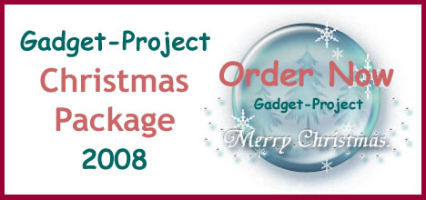 Gadget-Project Christmas Package 2008 �̃y�[�W��