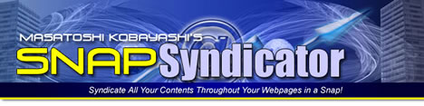 Snap Syndicator �X�i�b�v�E�V���W�P�[�^�[ �̃y�[�W��
